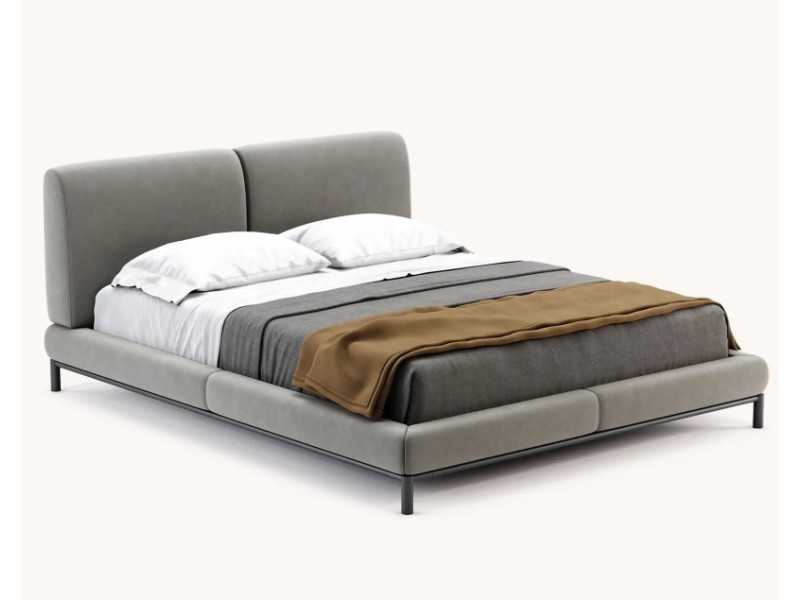 Complete upholstered designer bed - DORIANNE