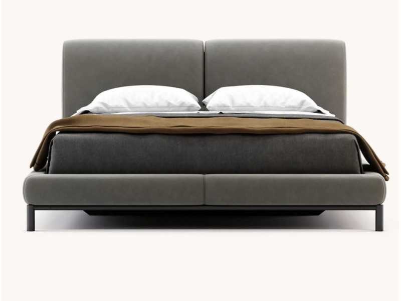 Complete upholstered designer bed - DORIANNE