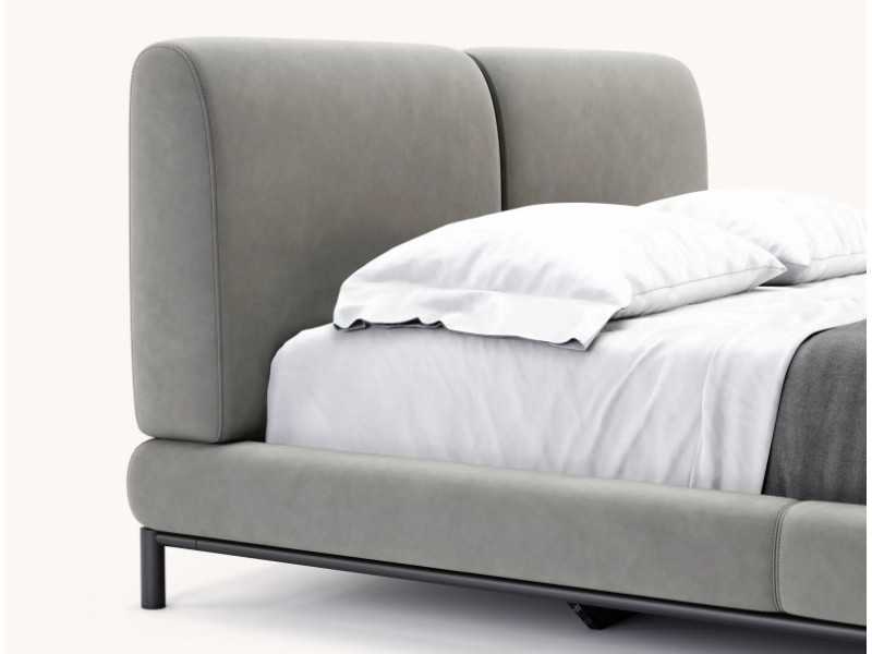 Complete upholstered designer bed - DORIANNE