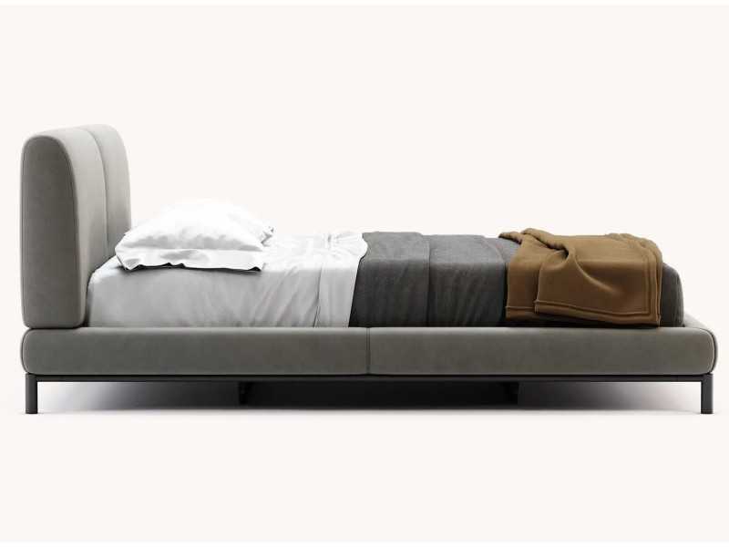 Complete upholstered designer bed - DORIANNE
