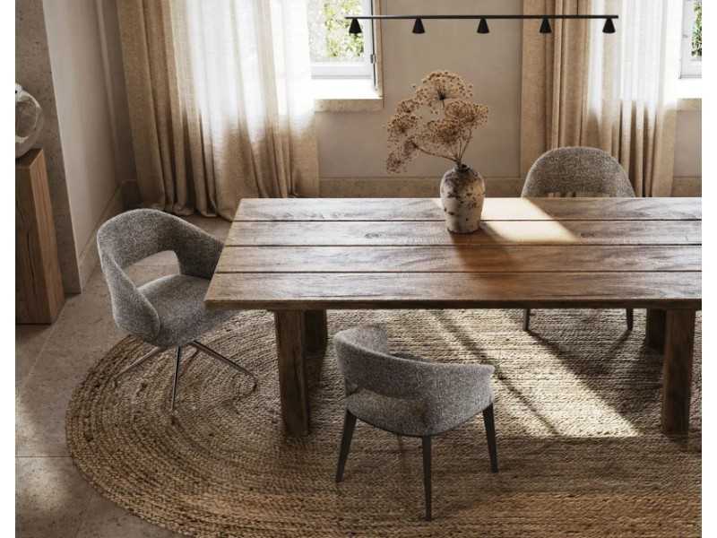 Silla giratoria de diseño con base en acero inoxidable - JALIEN