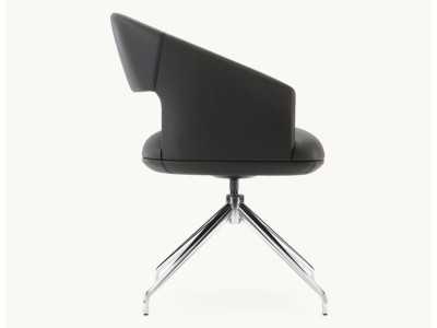 Silla giratoria de diseño con base en acero inoxidable - JALIEN