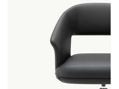 Silla giratoria de diseño con base en acero inoxidable - JALIEN