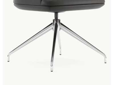 Silla giratoria de diseño con base en acero inoxidable - JALIEN