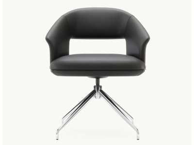 Silla giratoria de diseño con base en acero inoxidable - JALIEN