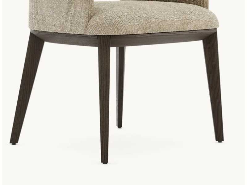 Designer chair with solid wood base - JALIEN WOOD