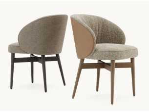 Chaise design avec structure en bois massif - NOVAC