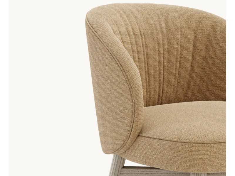 Designer chair with solid wood structure - NOVAC