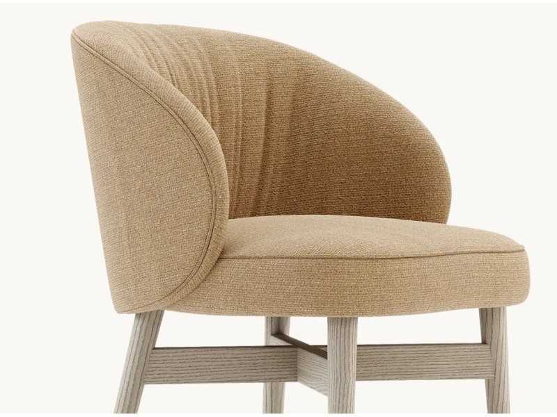 Designer chair with solid wood structure - NOVAC