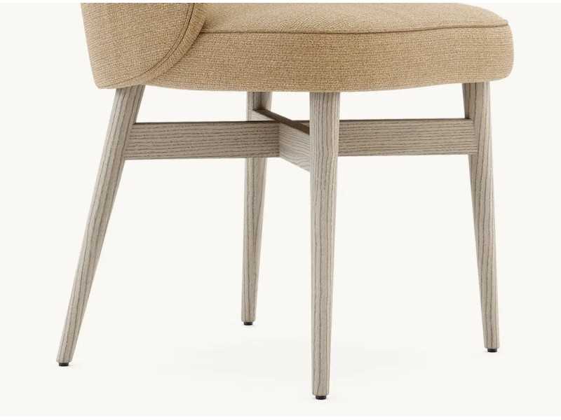 Designer chair with solid wood structure - NOVAC