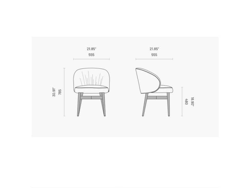 Designer chair with solid wood structure - NOVAC
