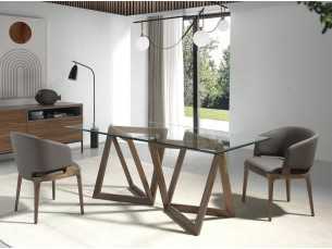 Designer chair with solid wood structure - DURBUY 2