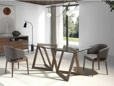 Designer chair with solid wood structure - DURBUY