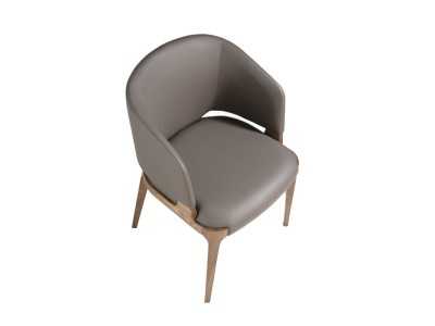 Designer chair with solid wood structure - DURBUY