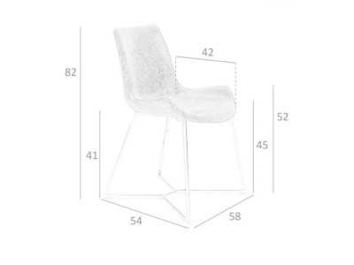 Chaise tapissé avec structure en acier inoxydable - TOMASSO