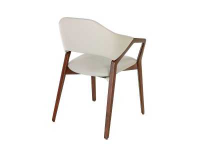 Chaise design tapissé en bois massif - ELBA