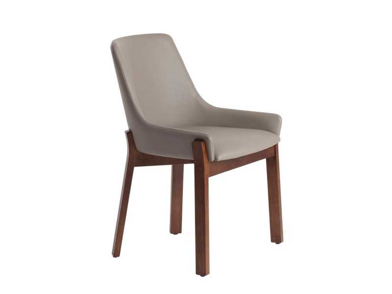 Upholstered designer chair with solid wood structure - TWIN