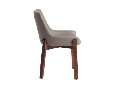 Chaise design tapissé avec structure en bois massif - TWIN