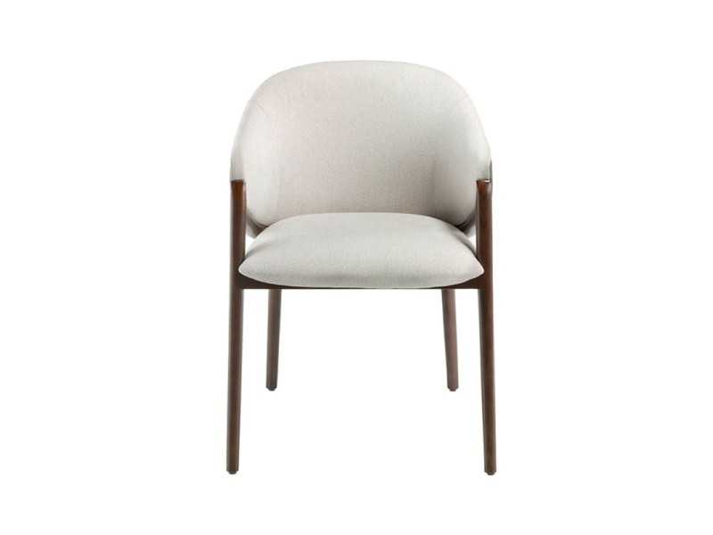 Chaise design avec accoudoirs et structure en bois massif - NATALIE
