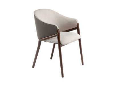 Chaise design avec accoudoirs et structure en bois massif - NATALIE Chaise design avec accoudoirs et structure en bois massif - NATALIE