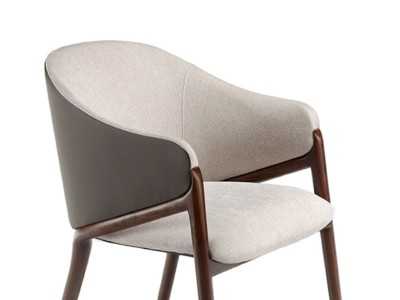 Chaise design avec accoudoirs et structure en bois massif - NATALIE Chaise design avec accoudoirs et structure en bois massif - NATALIE