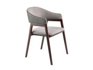 Designer chair with solid wood armrests - XIMENA 2