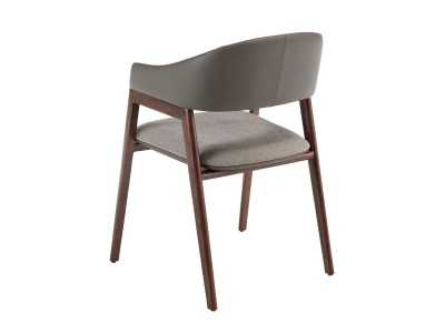 Chaise design avec accoudoirs en bois massif - XIMENA
