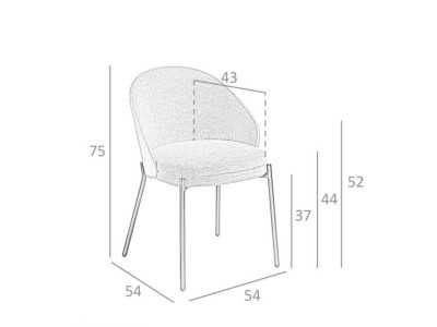 Chaise design plaquée noyer et piètement inox noir - TALLIN