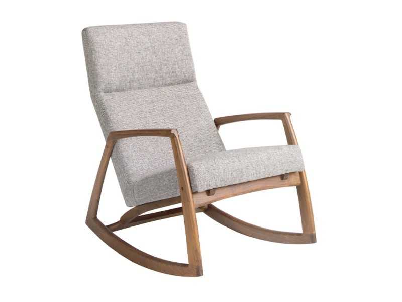 Sillón mecedora de diseño en nogal - DONDOLO