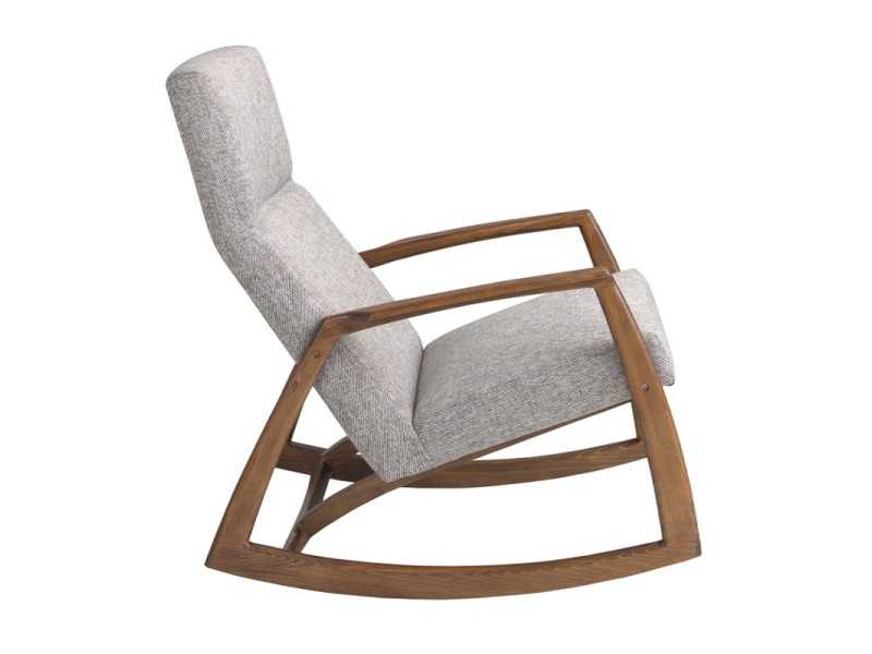 Sillón mecedora de diseño en nogal - DONDOLO