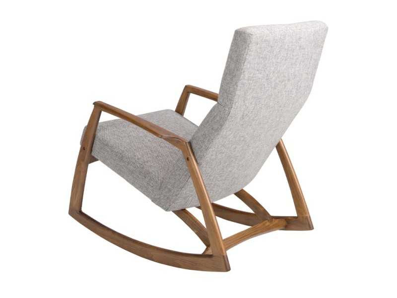 Sillón mecedora de diseño en nogal - DONDOLO