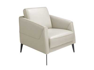 Leather upholstered armchair with black epoxy stainless steel legs - PADUA Leather upholstered armchair with black epoxy stainless steel legs - PADUA