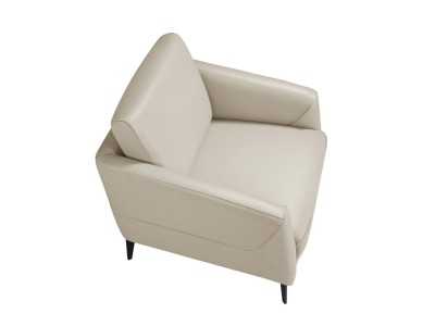 Leather upholstered armchair with black epoxy stainless steel legs - PADUA Leather upholstered armchair with black epoxy stainless steel legs - PADUA