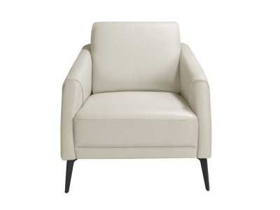 Leather upholstered armchair with black epoxy stainless steel legs - PADUA Leather upholstered armchair with black epoxy stainless steel legs - PADUA