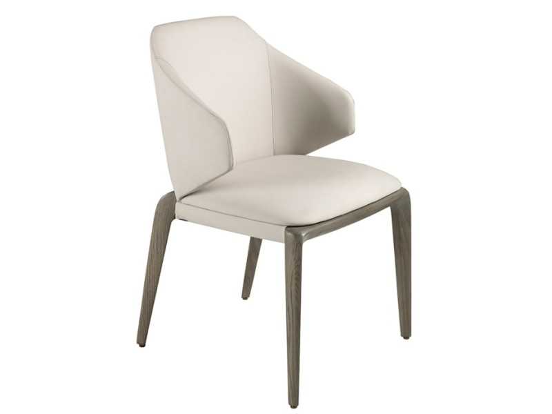 Silla de diseño tapizada con estructura de roble macizo - NURIA