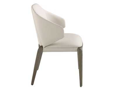 Chaise design tapissé avec structure en chêne massif - NURIA