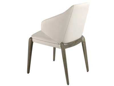 Chaise design tapissé avec structure en chêne massif - NURIA