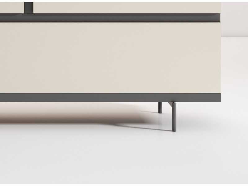 Buffet design laqué avec piètement en acier laqué époxy - ODILÓN
