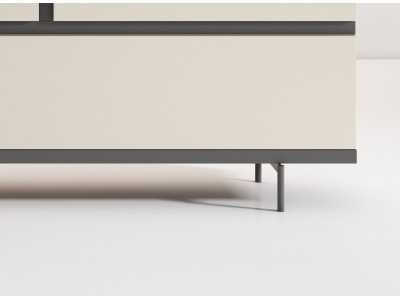 Lacquered design sideboard with epoxy lacquered steel base - ODILÓN