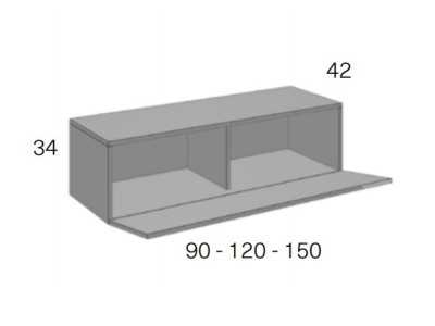 Lacquered design sideboard with epoxy lacquered steel base - ODILÓN