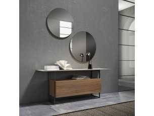 Designer console in American walnut and lacquered top - EMBER 2