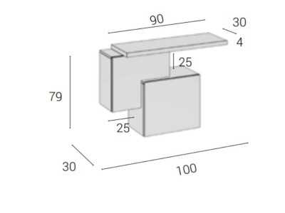 Console design à fixer au mur - CLAIRE