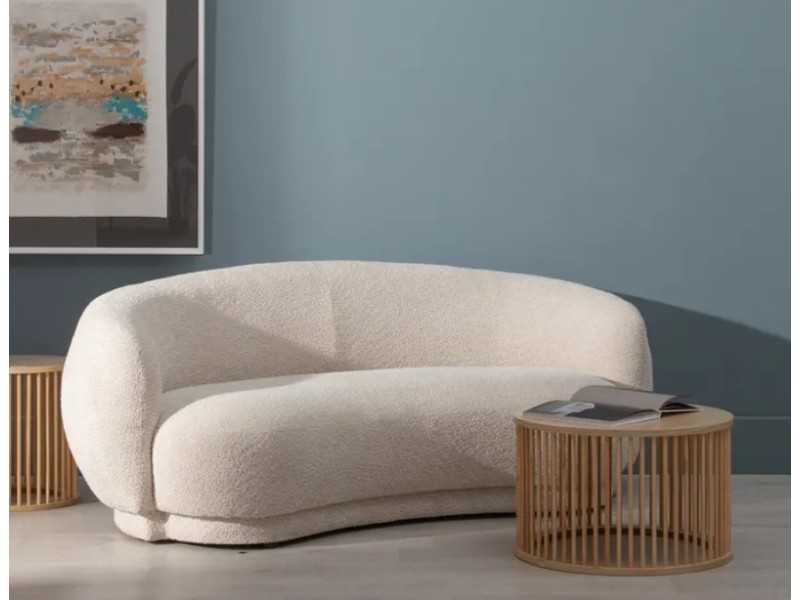 Upholstered design sofa with rounded lines - GIOVANNI