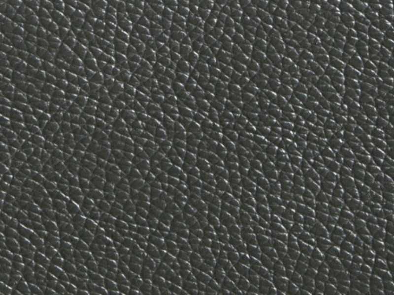 Swivel ottoman upholstered in leather and solid steel base - CAPRICORNE