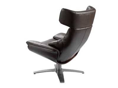 Fauteuil pivotant avec mécanisme relax recouvert de cuir - CAPRICORNE
