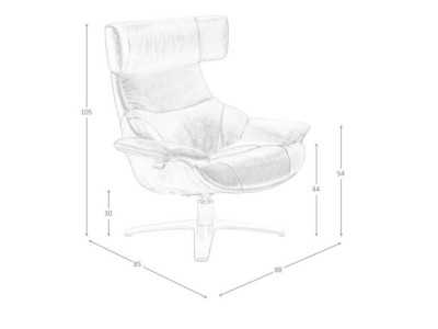 Fauteuil pivotant avec mécanisme relax recouvert de cuir - CAPRICORNE