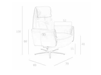 Swivel armchair with double relaxation mechanism upholstered in genuine leather - PIETRO Swivel armchair with double relaxation mechanism upholstered in genuine leather - PIETRO