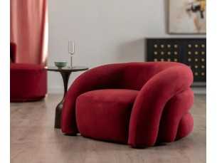 Designer armchair upholstered in velvet - DAVIDE