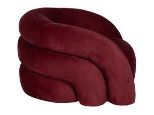 Designer armchair upholstered in velvet - DAVIDE 2