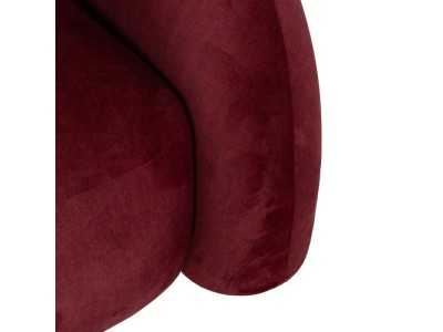 Fauteuil design tapissé de velours - DAVIDE Fauteuil design tapissé de velours - DAVIDE